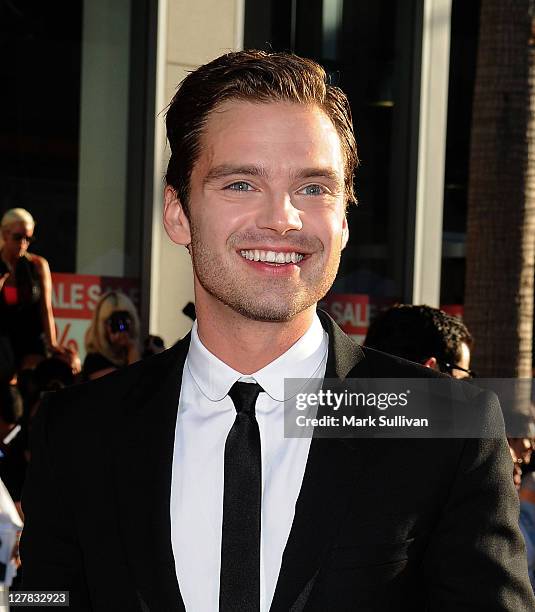 Actor Sebastian Stan attends the Los Angeles Premiere of "Captain America: The First Avenger" at the El Capitan Theatre on July 19, 2011 in...
