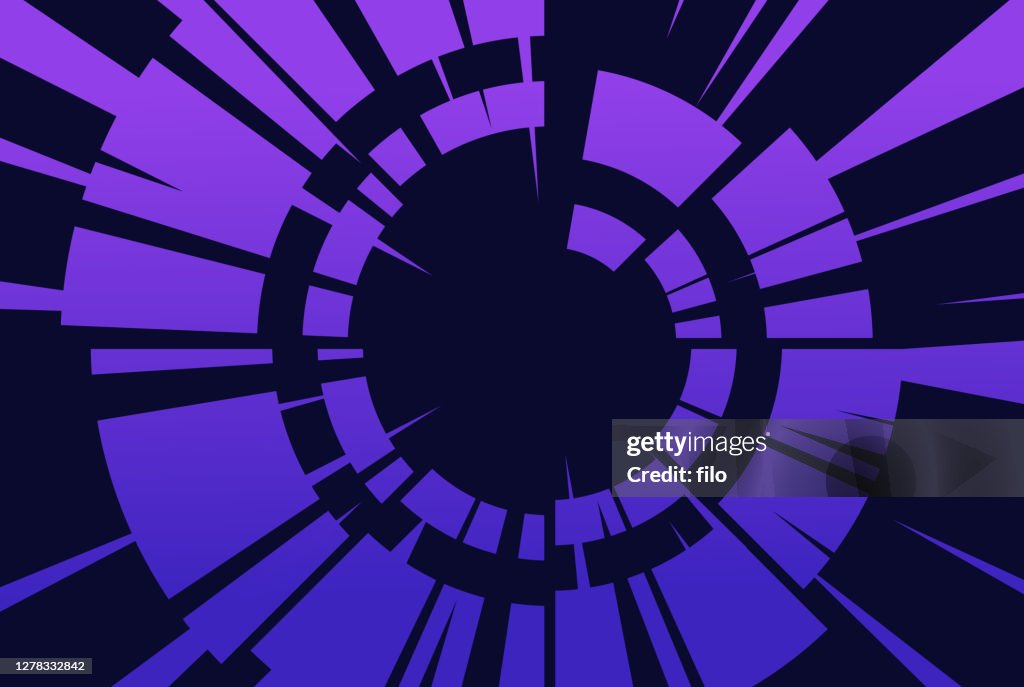 Explosion Shattered Glass Abstract Background Pattern