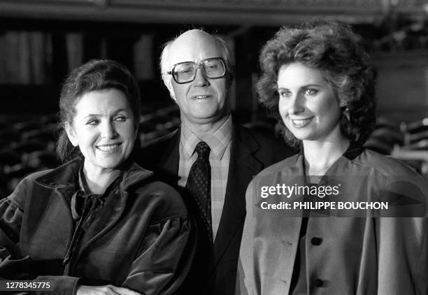 The famous Soviet cellist Mstislav Rostropovich with his wife, Prima donna Galina Vishnevskaya and his daughter Olga Rostropovich are pictured, 22...