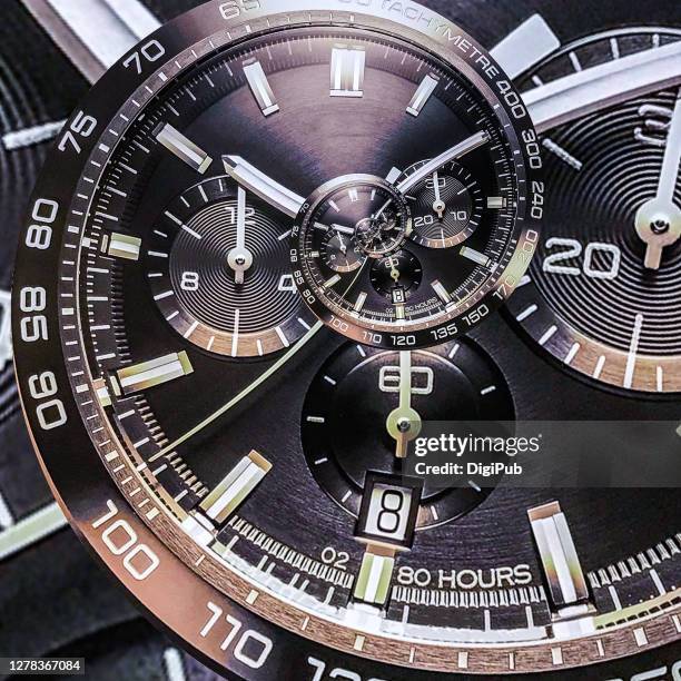 eternal clock face, droste effect - luxury watches stock pictures, royalty-free photos & images