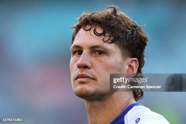 Kalyn Ponga of the Knights looks dejected after losing the NRL Elimination Final match between the South Sydney Rabbitohs and the Newcastle Knights...