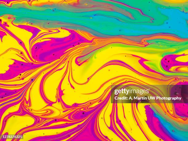 mixture of acrylic paints. liquid marble texture. fluid art. modern artwork - mixing stock pictures, royalty-free photos & images