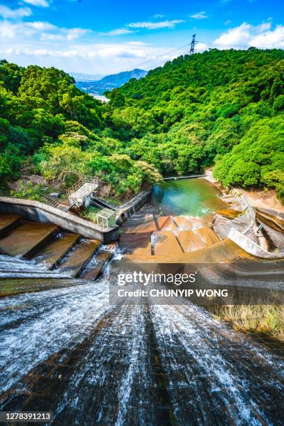 view of ho pui reservoir - dam china stock pictures, royalty-free photos & images