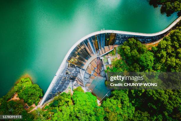 view of ho pui reservoir - dam china stock pictures, royalty-free photos & images