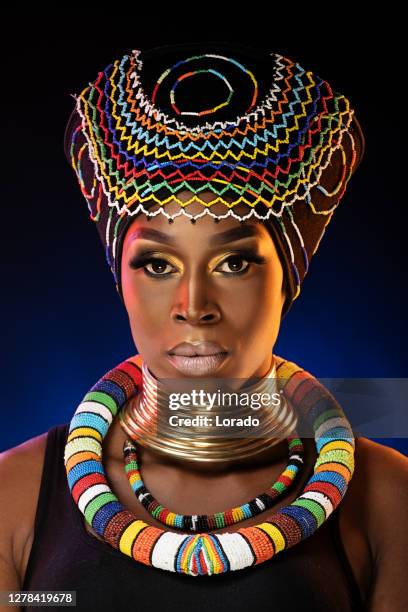 portrait of beautiful rastafarian african queen woman - african queen stock pictures, royalty-free photos & images