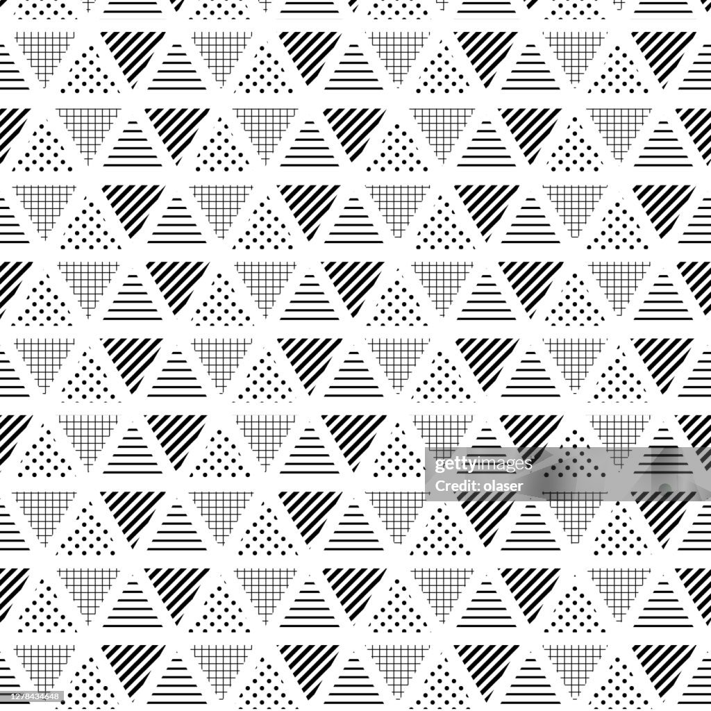 Triangles Pattern On White With Some Space High-Res Vector Graphic ...