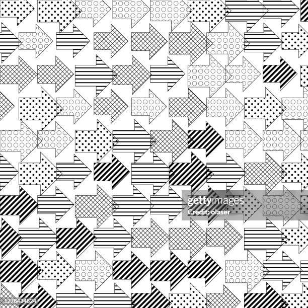 Internal Pattern 180 White Arrows Background High Res Illustrations - Getty Images