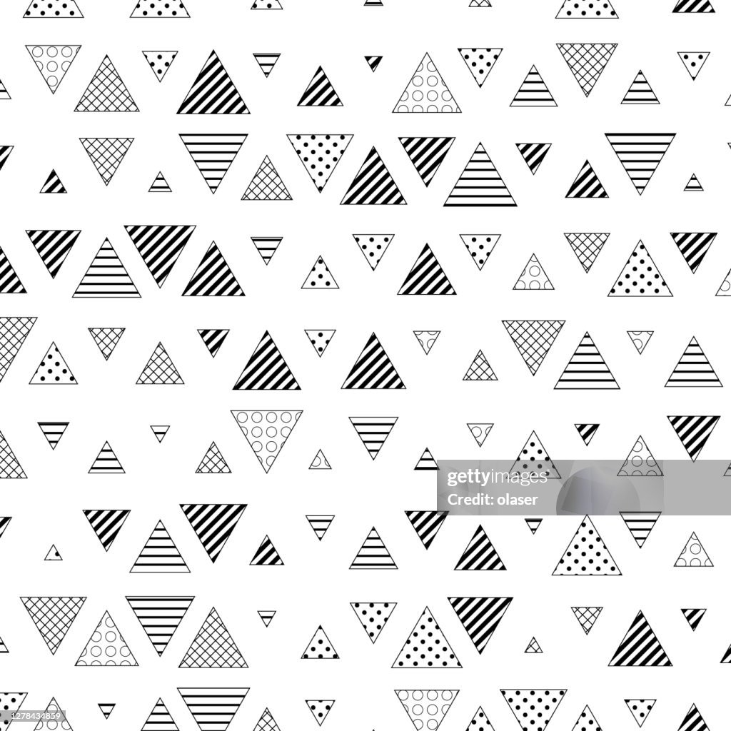 Triangle Pattern Checked Triangles Pattern On White With Some Space High-Res Vector Graphic ...