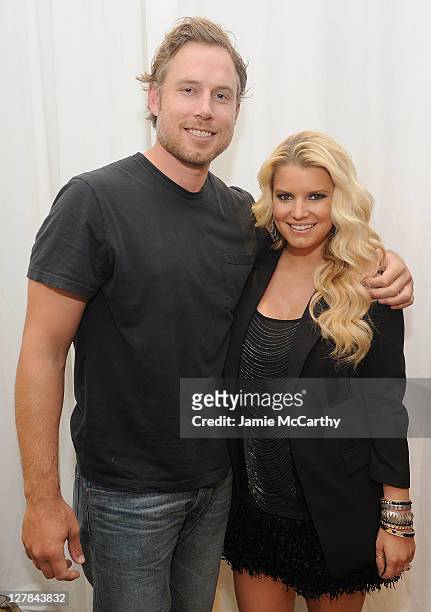 Eric Johnson and Jessica Simpson make an in-store appearance celebrating the launch of the Ready-To-Wear Jessica Simpson Collection at Macy's Union...