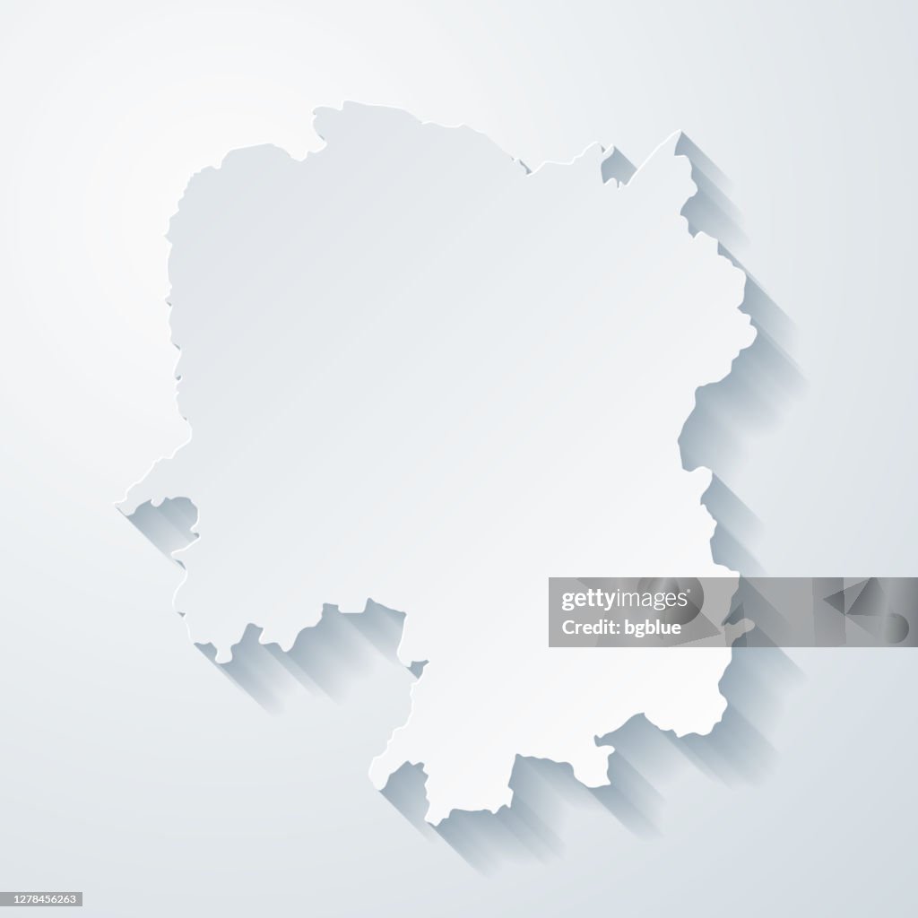 Custom Hunan Map Hunan Map With Paper Cut Effect On Blank Background High-Res Vector ...