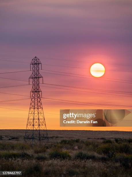 boise landscape at sunset - electric fan fotografías e imágenes de stock