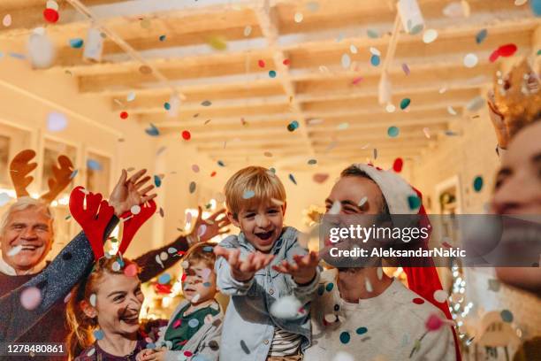 happy new year! - new year's eve children stock pictures, royalty-free photos & images