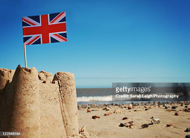 sandcastle - british culture stock pictures, royalty-free photos & images