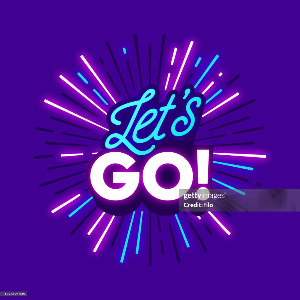 Let's Go Travel Spänning Neon Fras