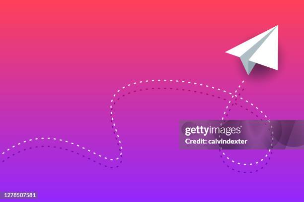 paper airplane background design - airplane shadow stock illustrations