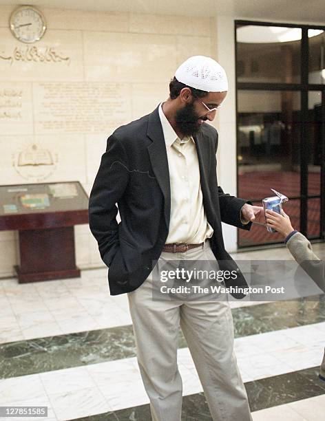 Anwar Al-Awlaki at Dar al Hijrah Mosque on October 4 2001 in Falls Church, VA. .