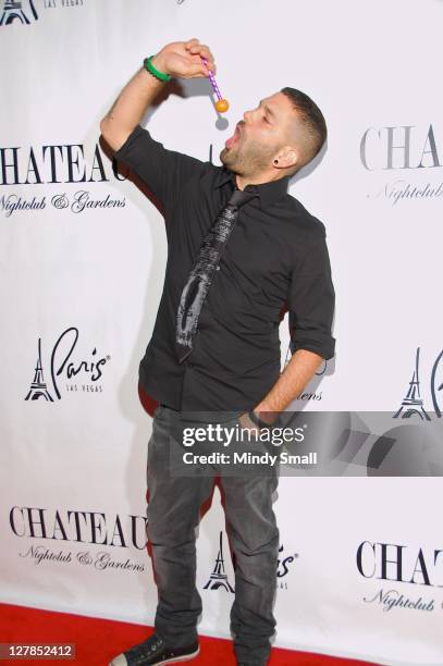 Guillermo Diaz walks the red carpet at Chateau Nightclub & Gardens on October 1, 2011 in Las Vegas, Nevada.