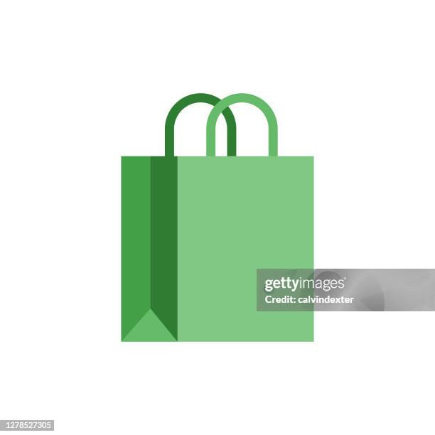 paper shopping bags - gift bag stock illustrations