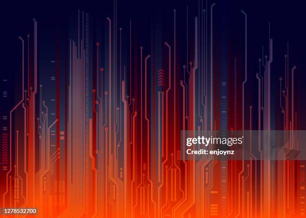 abstract technology vector background illustration - silicon stock illustrations