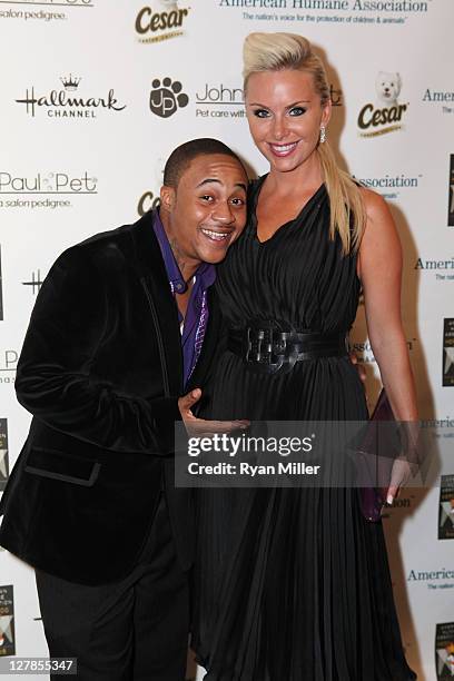 Actors Orlando Brown and Tara Harper arrive during the Innaugural American Humane Association's "Hero Dog Awards" held at the Beverly Hilton Hotel on...