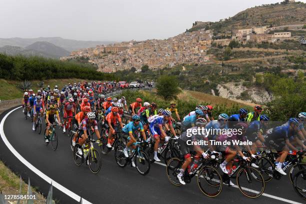 Diego Ulissi of Italy and UAE Team Emirates Purple Points Jersey / Peloton / Leonforte Village / Erean Mountains / Landscape / during the 103rd Giro...