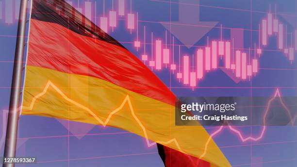 economic and financial crisis has hit the german economy hard due to the coronavirus covid19 epidemic. world economies are edging towards recession and full depression as prices and performance crashes - german culture stock pictures, royalty-free photos & images
