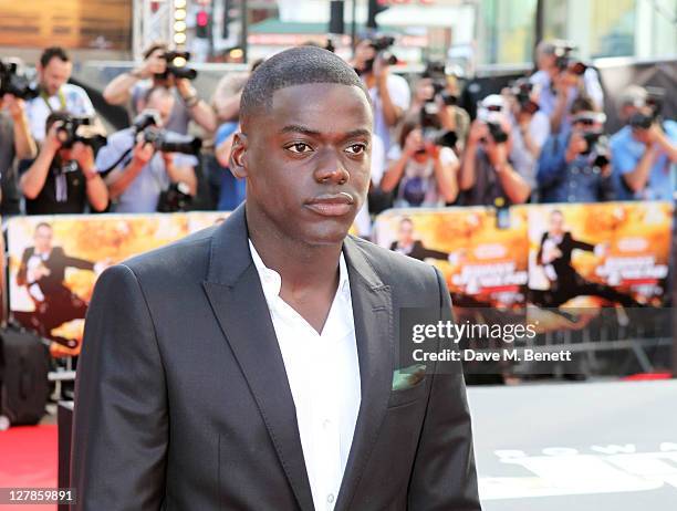 Actor Daniel Kaluuya arrives at the UK Premiere of 'Johnny English Reborn' at Empire Leicester Square on October 2, 2011 in London, England.