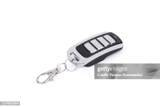 garage door remote control, isolated on white background - remote control isolated stock pictures, royalty-free photos & images