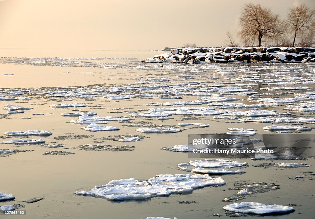 Frozen lake