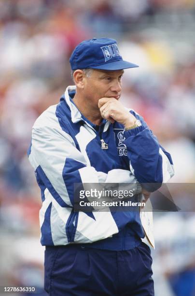 Fred Goldsmith, Head Coach for the Duke University Blue Devils during the NCAA Atlantic Coast Conference college football game against the Florida...