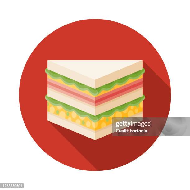 japanese konbini sandwich icon - processed cheese stock illustrations
