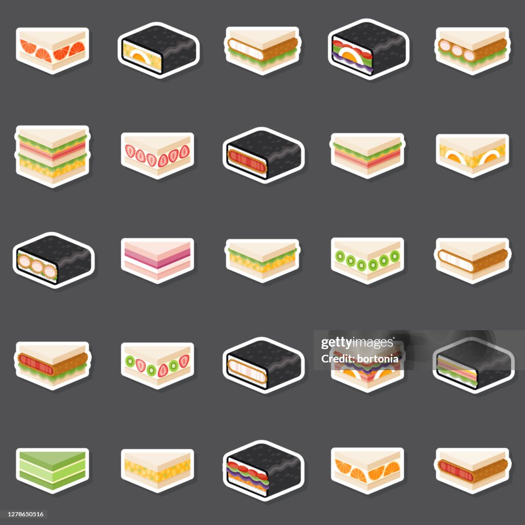 Japanese Konbini Sandwiches Sticker Set