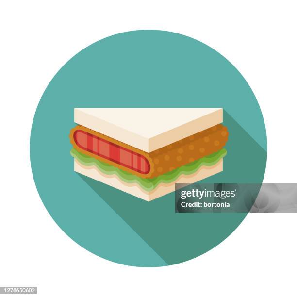 wagyu japanese konbini sandwich icon - white bread stock illustrations