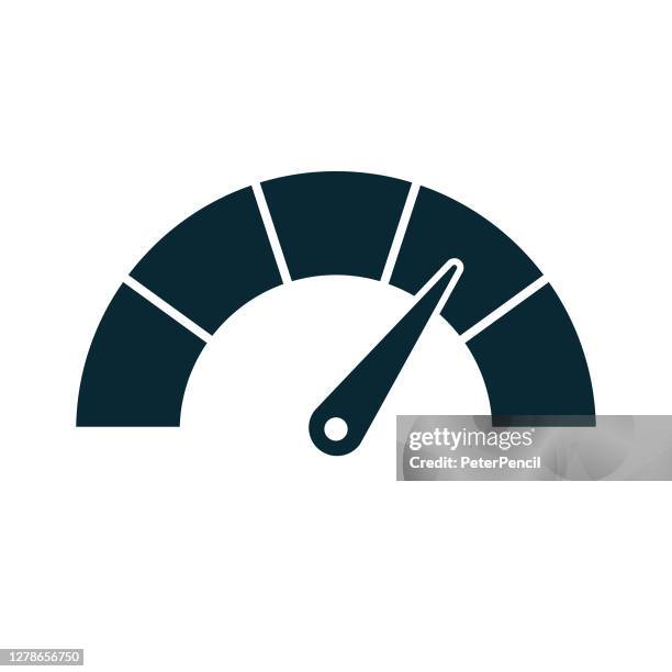 ilustraciones, imágenes clip art, dibujos animados e iconos de stock de clasificación medidor de velocidad icono negro - vector stock illustration - pobreza energetica