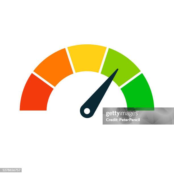 rating speed meter icon - vector stock illustration - punkten stock-grafiken, -clipart, -cartoons und -symbole