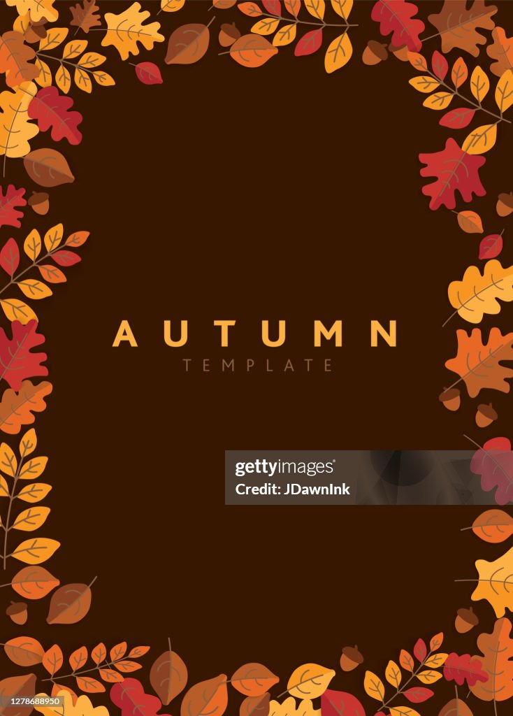 Fall Background Examples Vector Illustration Of A Creative Autumn Poster Template Background ...