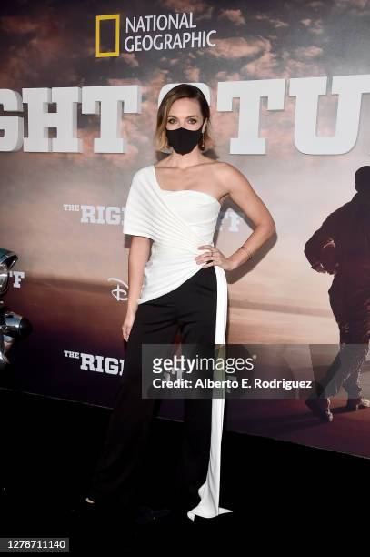 Eloise Mumford attends the world premiere screening of National Geographic’s THE RIGHT STUFF at the Disney+ Drive-In Festival at the Barker Hangar in...