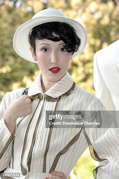 Michelle Harper attends the John Galliano Ready to Wear Spring / Summer 2012 show during Paris Fashion Week on October 2, 2011 in Paris, France.