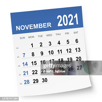 November 2021 Calendar High-Res Vector Graphic Getty Images