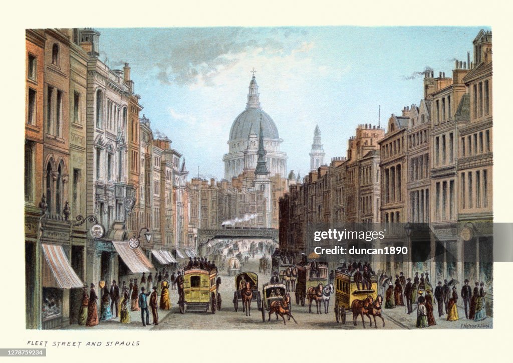 Fleet Street and St Paul's, Victorian London, 19th Century