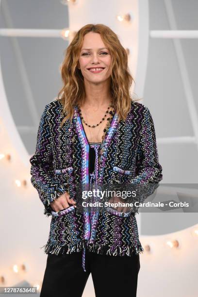 Vanessa Paradis attends the Chanel Womenswear Spring/Summer 2021 show as part of Paris Fashion Week on October 06, 2020 in Paris, France.