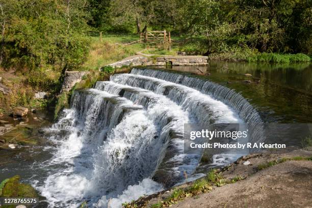 monsal dale weir, peak district, derbyshire, england - midlands england stock pictures, royalty-free photos & images