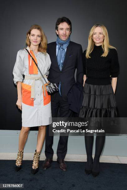 Natalia Vodianova, Antoine Arnault and Delphine Arnault attend the Louis Vuitton Womenswear Spring/Summer 2021 show as part of Paris Fashion Week on...