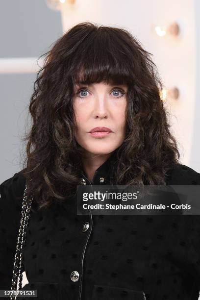 Isabelle Adjani attends the Chanel Womenswear Spring/Summer 2021 show as part of Paris Fashion Week on October 06, 2020 in Paris, France.