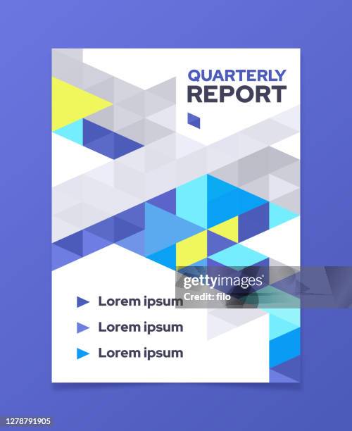 report template layout document abstract shapes - folder template stock illustrations