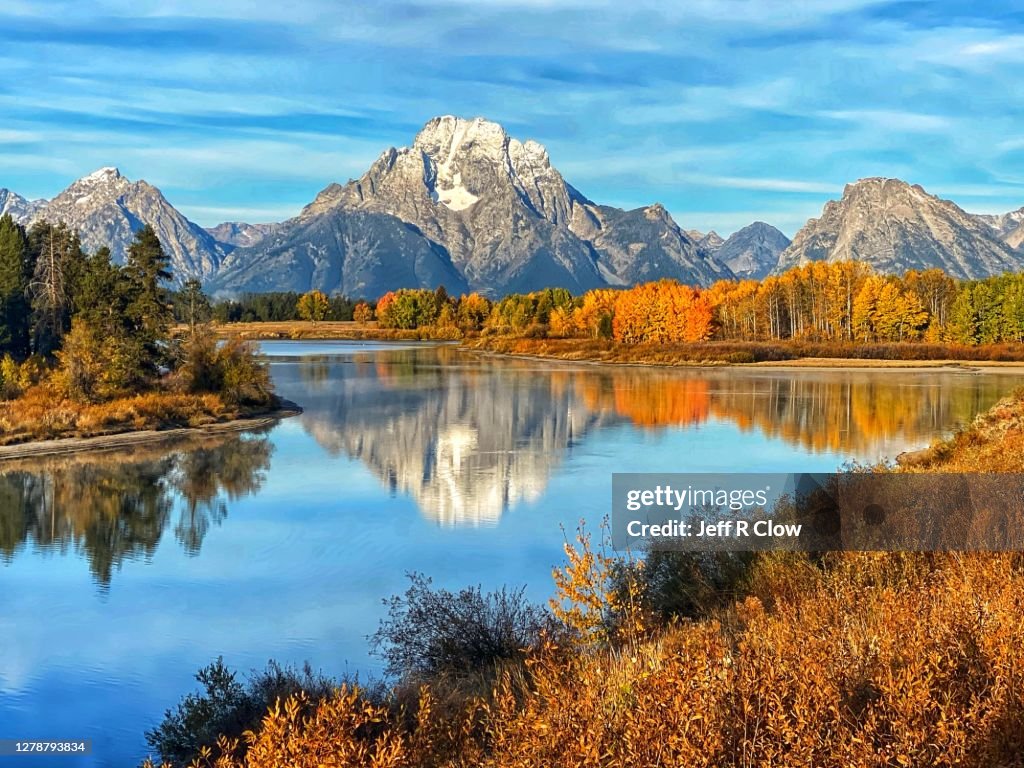 Autumn Oxbow Color Reflection Morning