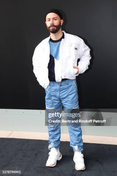 Yoann Lemoine aka Woodkid attends the Louis Vuitton Womenswear Spring/Summer 2021 show as part of Paris Fashion Week on October 06, 2020 in Paris,...