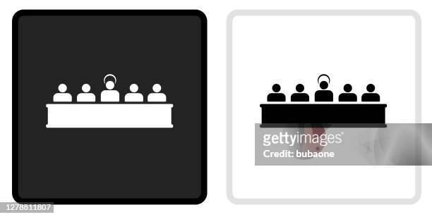 last supper icon on  black button with white rollover - banquet icon stock illustrations