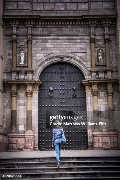 basilica cathedral of lima, plaza de armas, plaza mayor, lima, lima province, peru, south america - lima foto e immagini stock