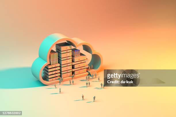 cloudserver-hintergrund - cloud computing stock-fotos und bilder